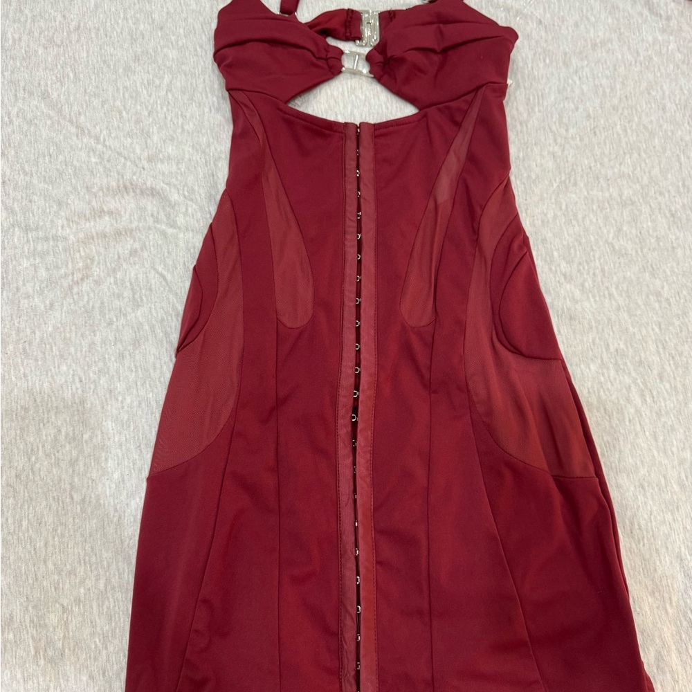 OUTCAST DOMINATE RED MINI DRESS - Picture 7 of 15